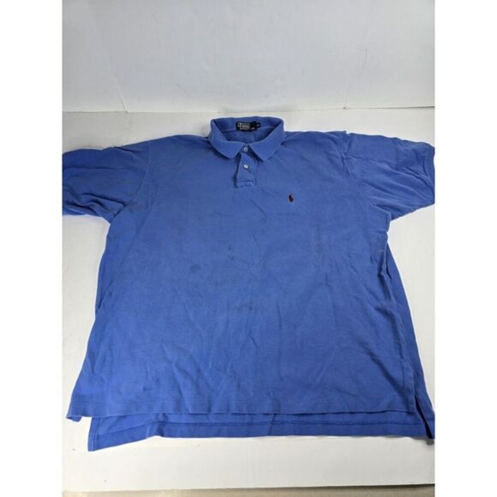Vintage Polo Ralph Lauren Shirt Mens 2XL XXL Blue 100% Cotton Golf 80s 90s Y2K
